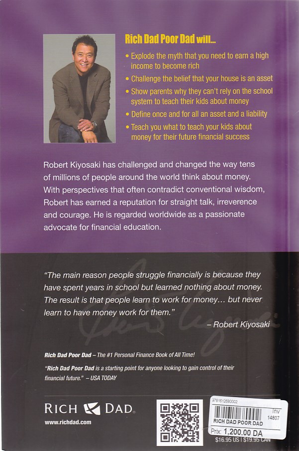 Librairie Bouarroudj - RICH DAD POOR DAD            C10